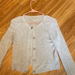 GREY CROPPED CARDIGAN